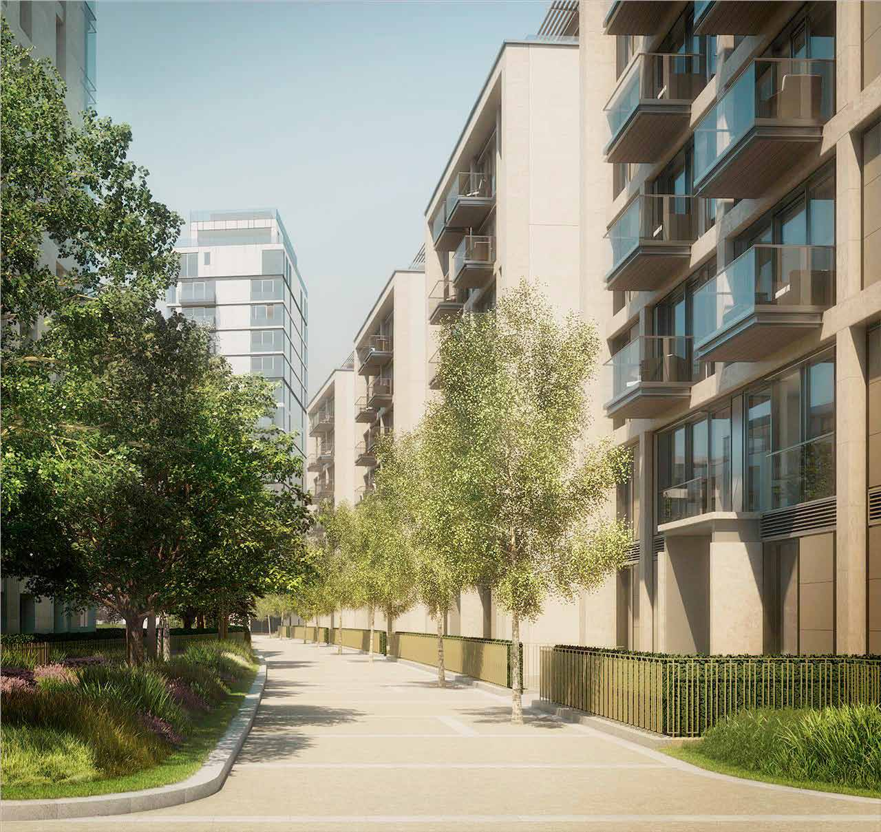伦敦·Lillie Square 外立面