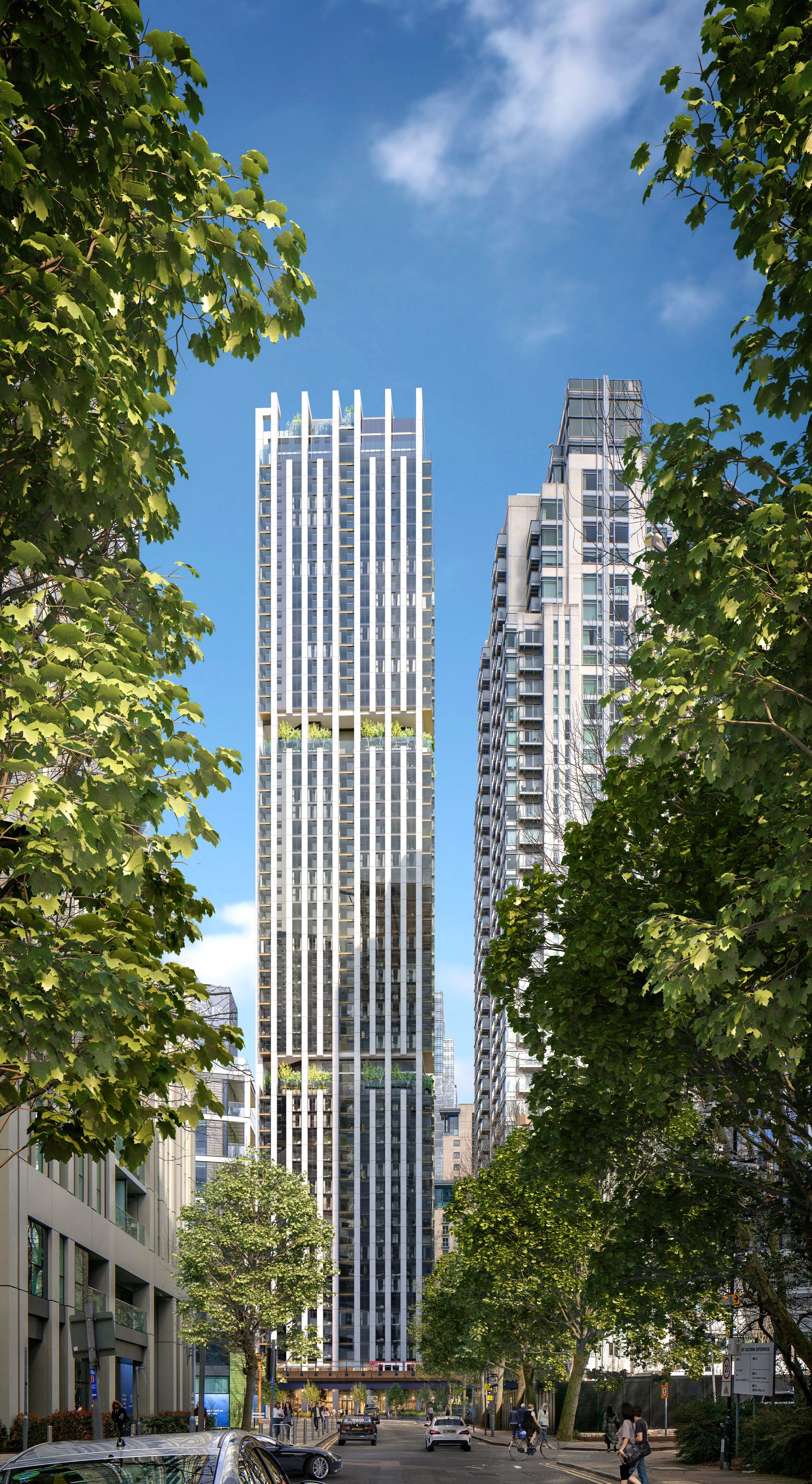 伦敦·南湾广场 South Quay Plaza 外立面