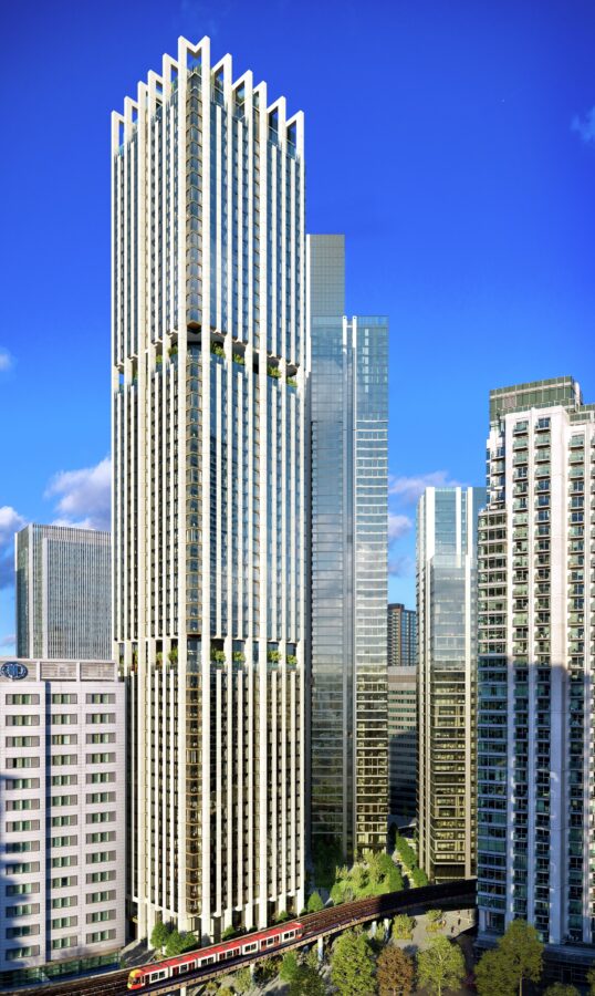 伦敦·南湾广场 South Quay Plaza 外立面