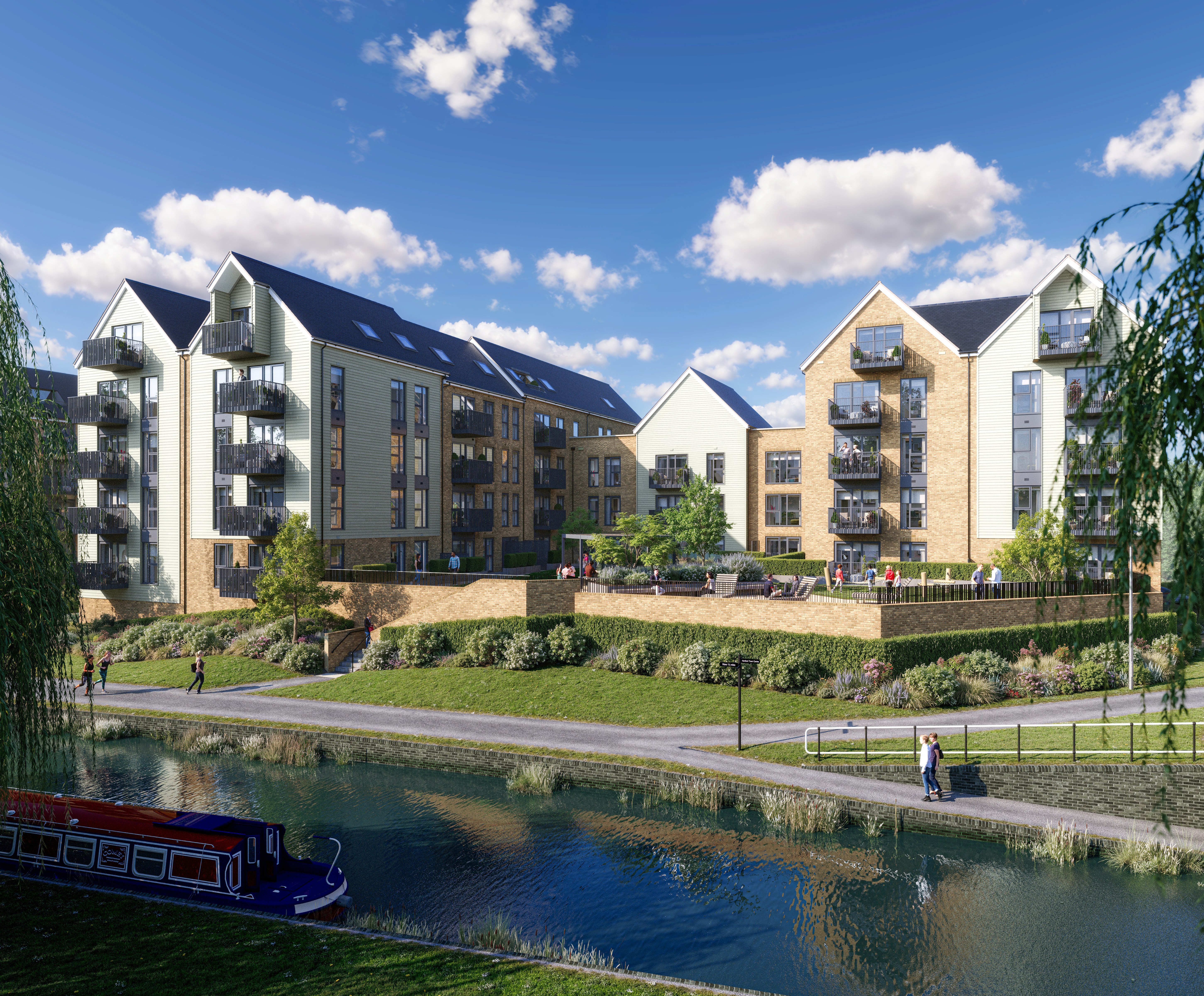 赫特福德郡·哈特福德水岸 Hertford Locks 外立面