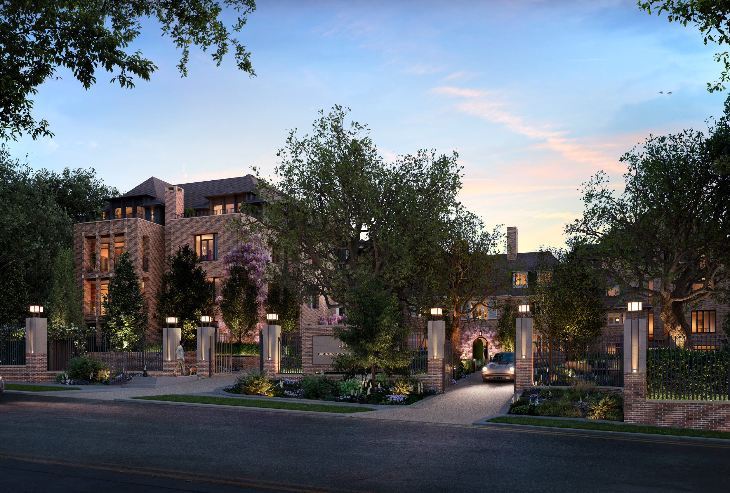 伦敦·Bishops Avenue Gardens 外立面