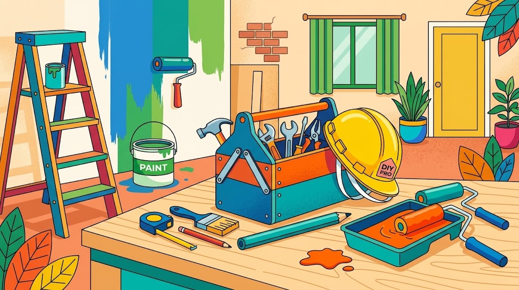 DIY renovation tools for improving a newly bought property after moving out of a renting situation. DIY renovation tools for improving a newly bought property after moving out of a renting situation.