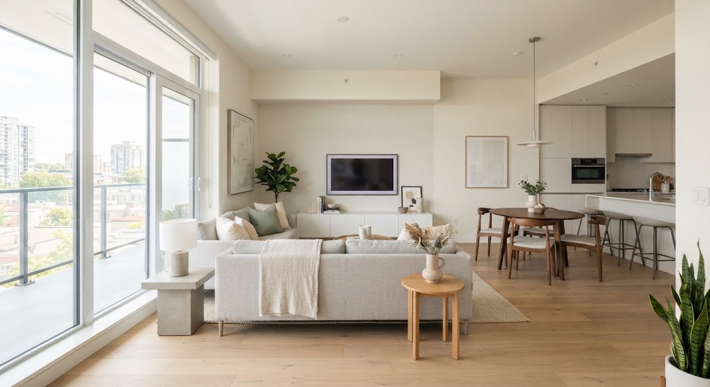 A stylish, well-maintained modern apartment interior designed to attract tenants and maximize rental yield.