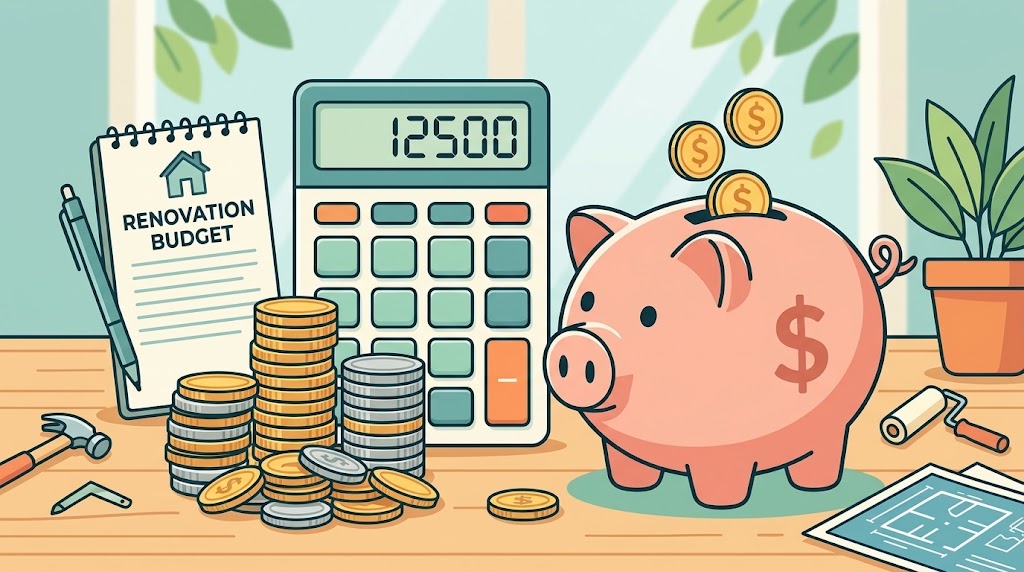 Calculating savings to stop renting and fund home improvements after taking out a new mortgage loan. Calculating savings to stop renting and fund home improvements after taking out a new mortgage loan.