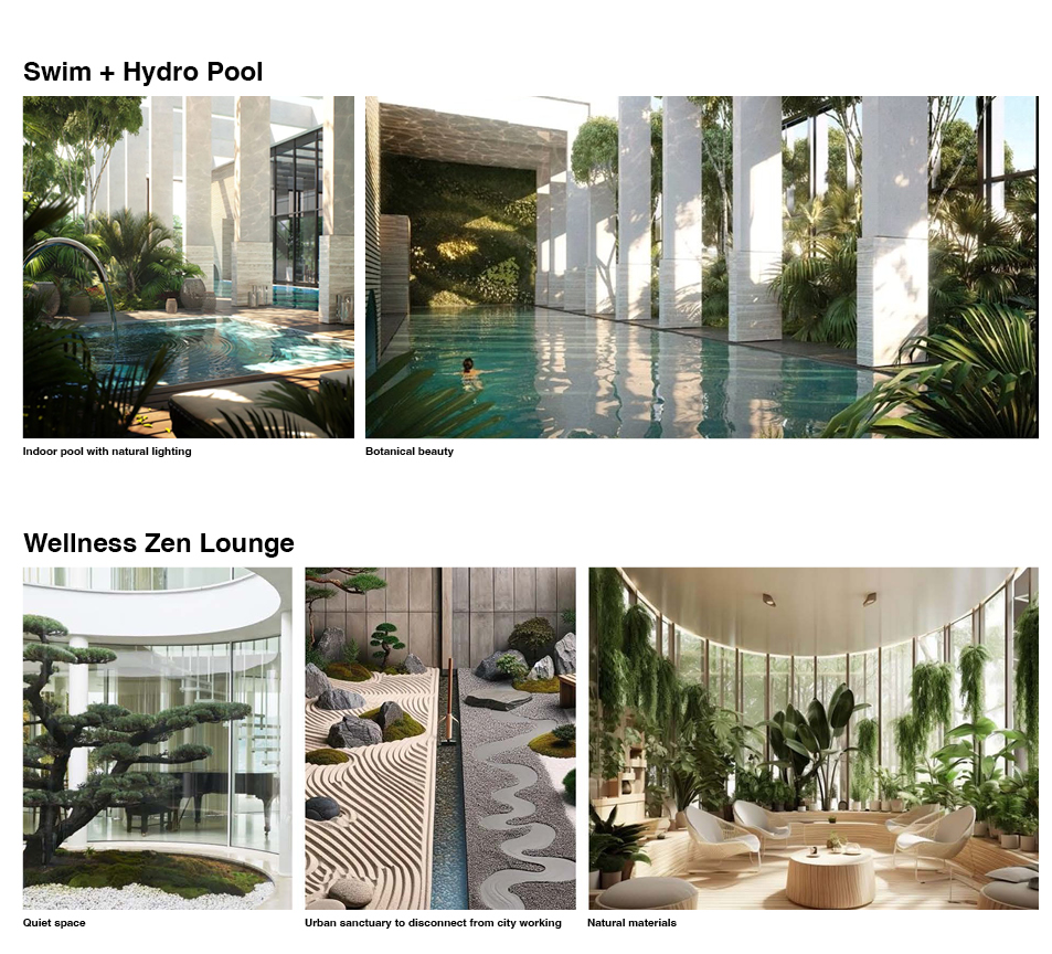 Luxury amenities at Park Residence Birmingham including indoor hydro pool and wellness zen lounge. Luxury amenities at Park Residence Birmingham including indoor hydro pool and wellness zen lounge.